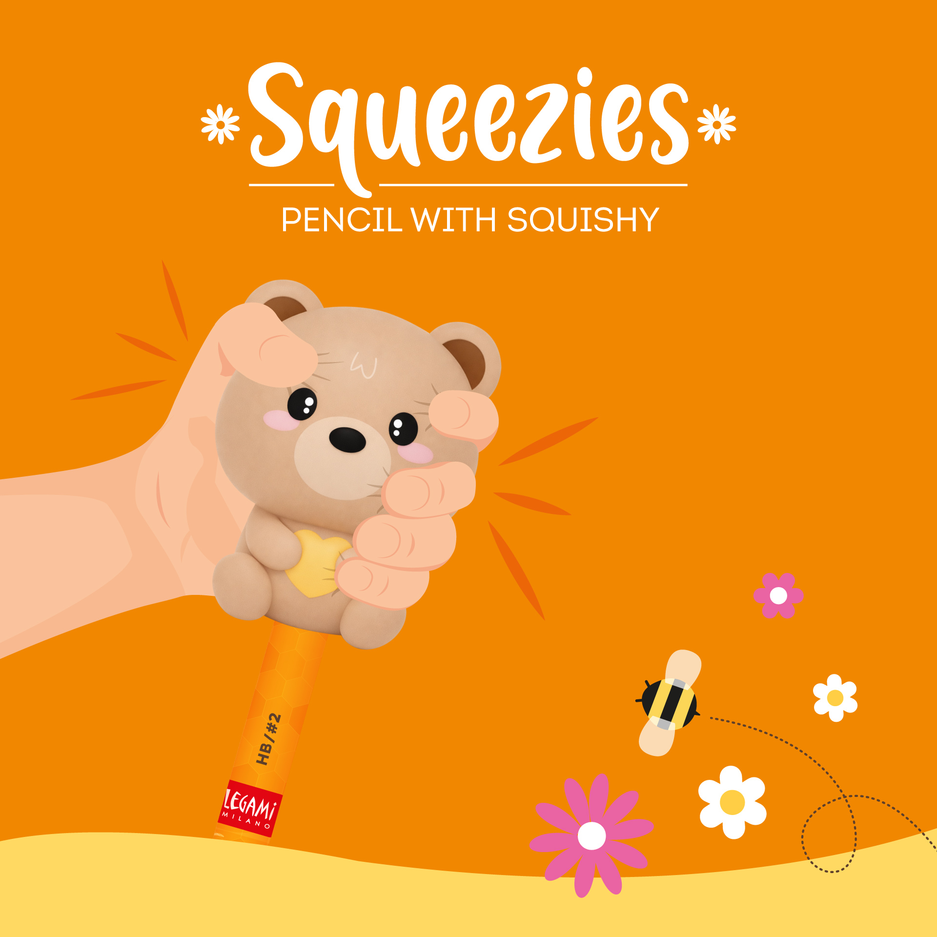 Legami Squeezies Anti-Stress-Bleistift Teddy Bear Bär
