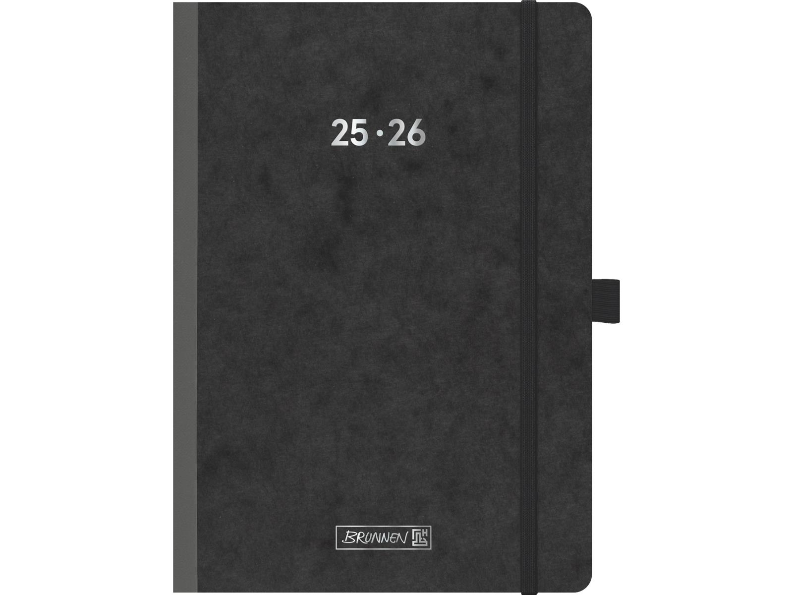 Brunnen Schülerkalender 2025 / 2026 FACT!plus A5 schwarz