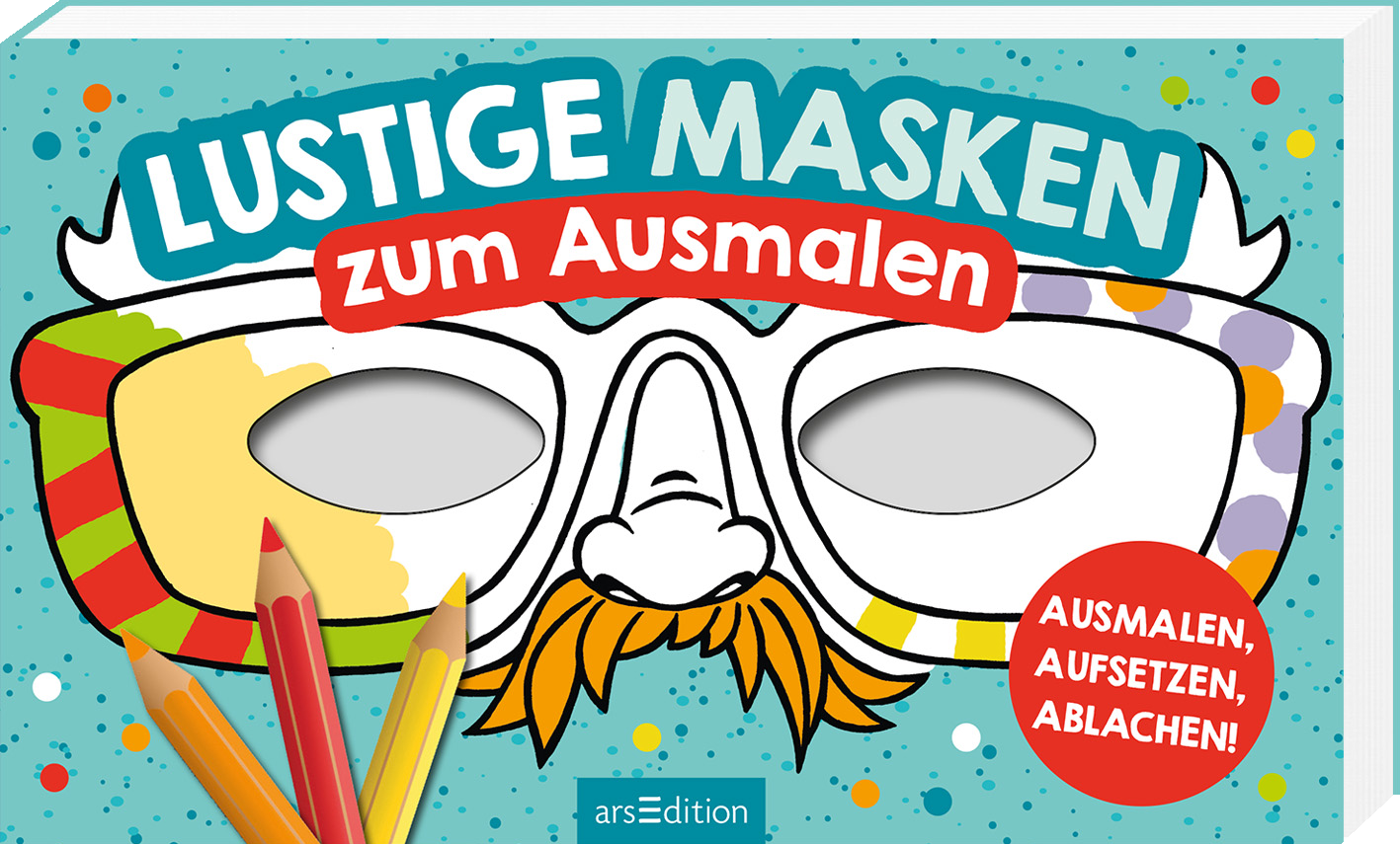 Lustige Masken zum Ausmalen