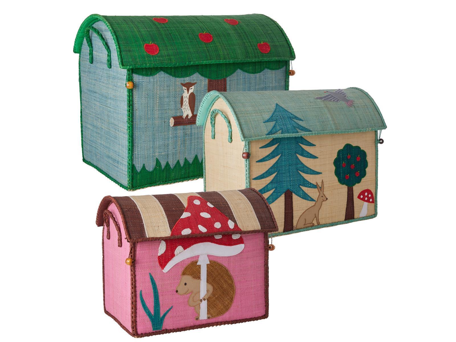 Rice Aufbewahrungstruhe Spielzeugaufbewahrung Happy Forest Klein