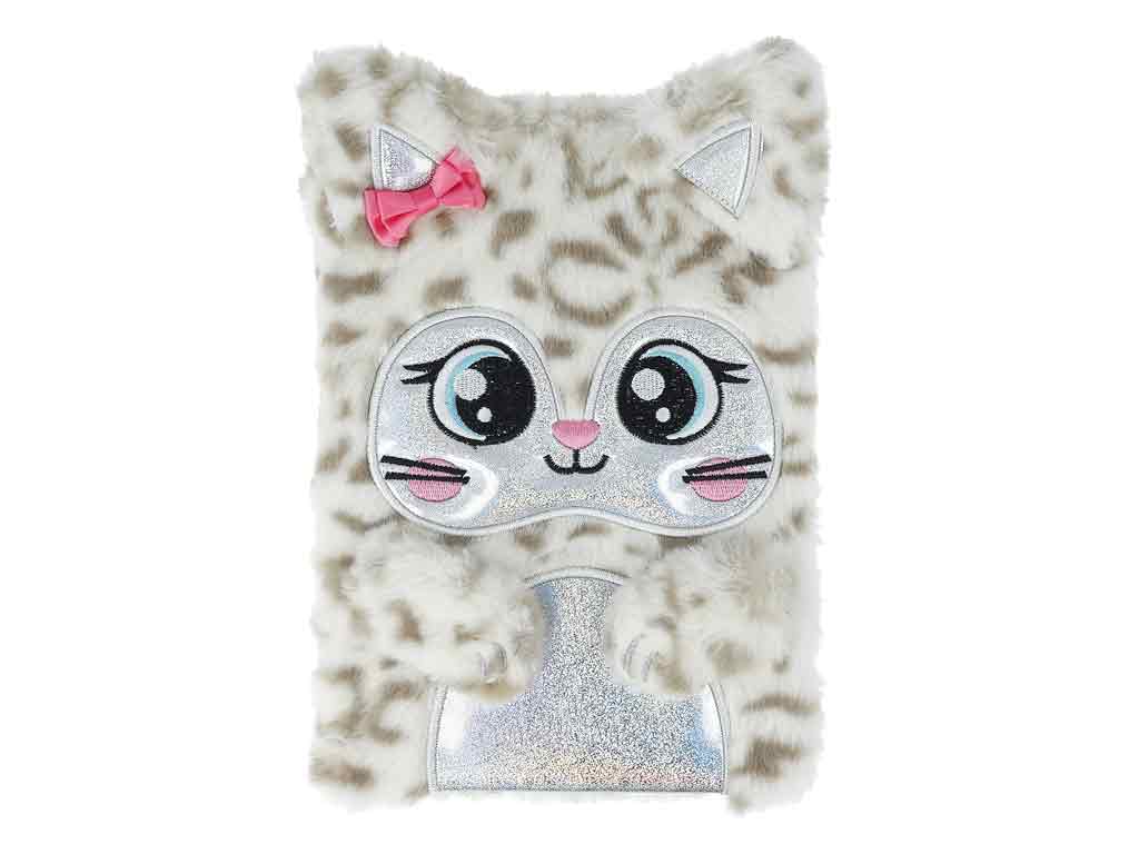 BB Klostermann Plüsch Notizbuch Cutie Katze in Leoprint