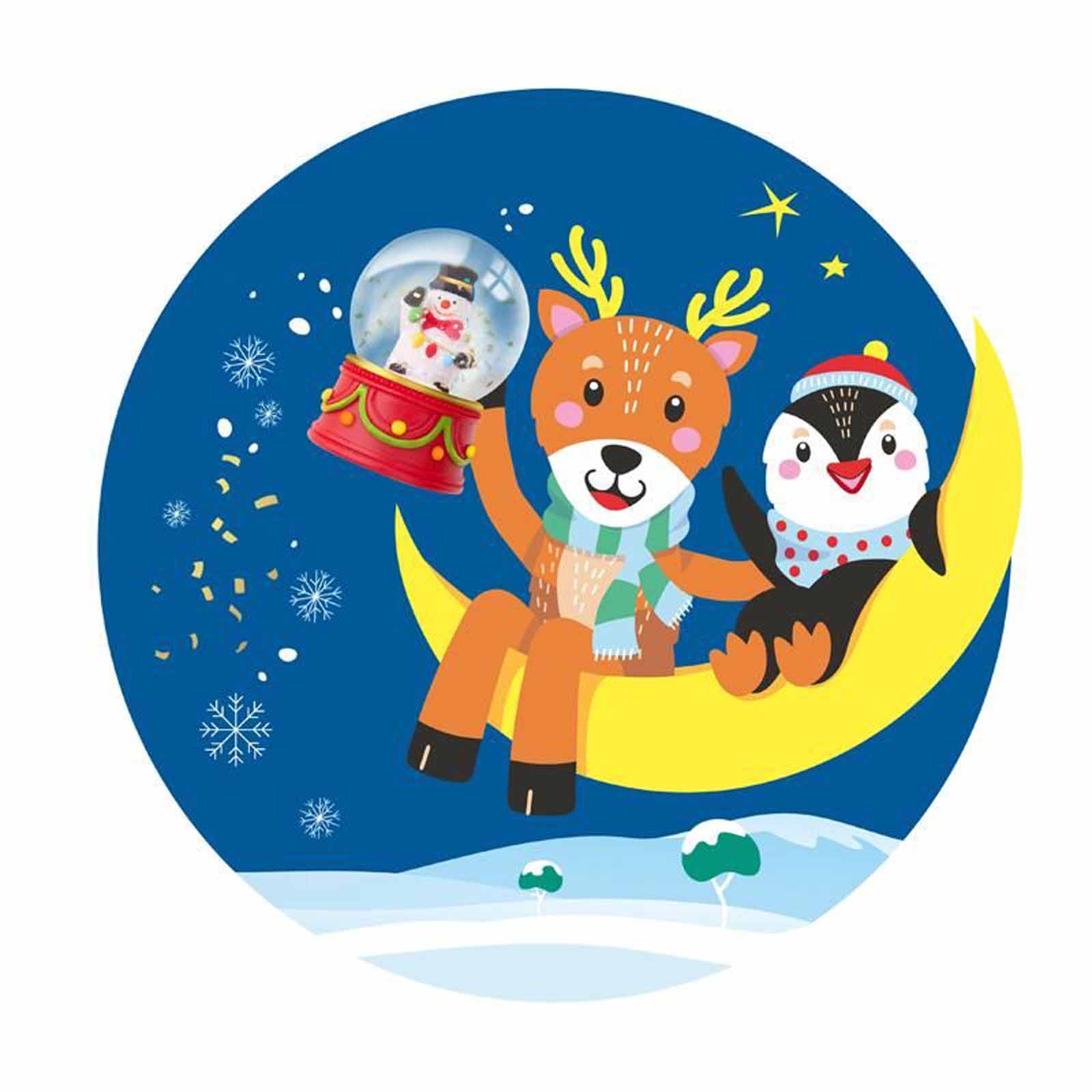 Trendhaus Magic Moments Mini Glitzerkugel Schneekugel sortiert