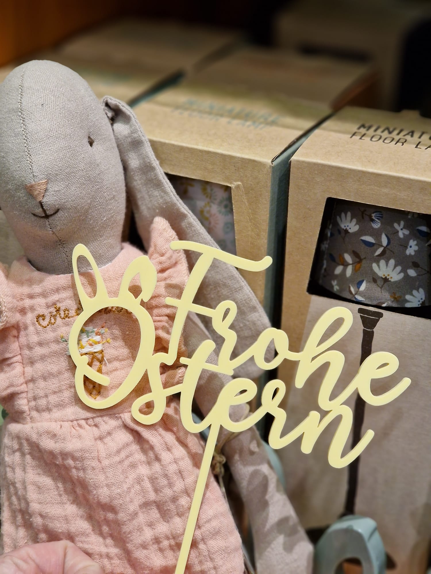 Kuchentopper für Ostern aus Acryl Frohe Ostern