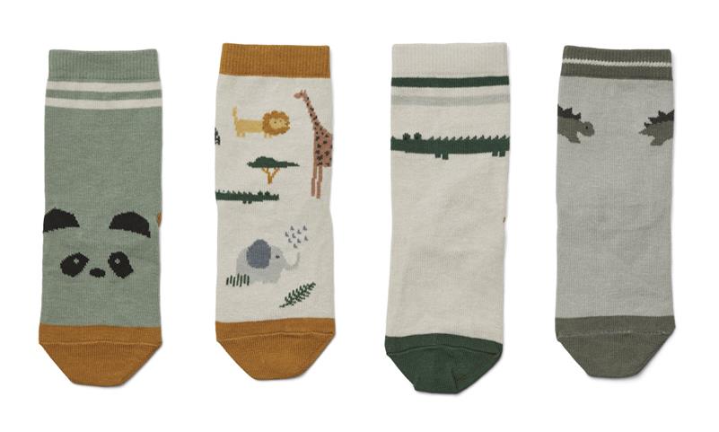 Liewood Kinderstrümpfe Babysocken Safari sandy mix 4er Set 19/21 (1J)