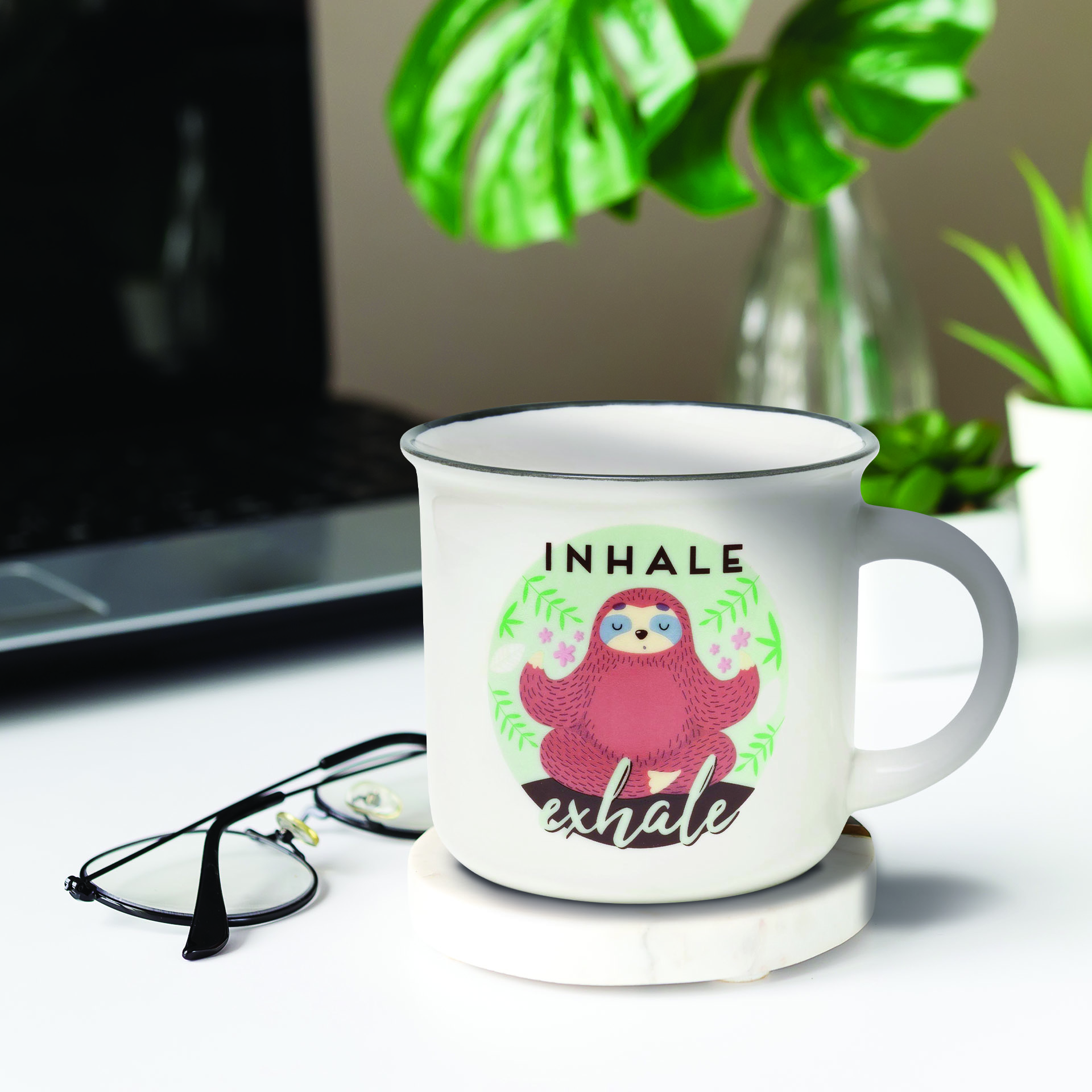 Legami Porzellantasse Trinkbecher Cu-Puccino Sloth Faultier