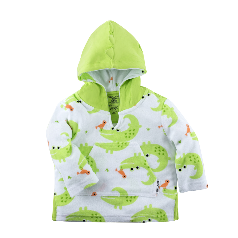 Zoocchini Frottee-Kapuzenshirt Albert der Alligator 12-24 Monate