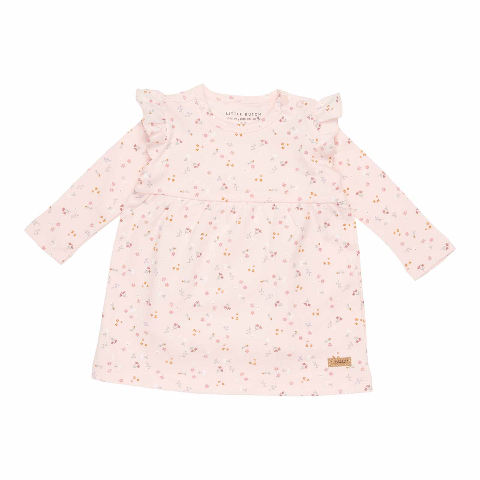 Little Dutch Langarmkleid mit Rüschen Little Pink Flowers 74