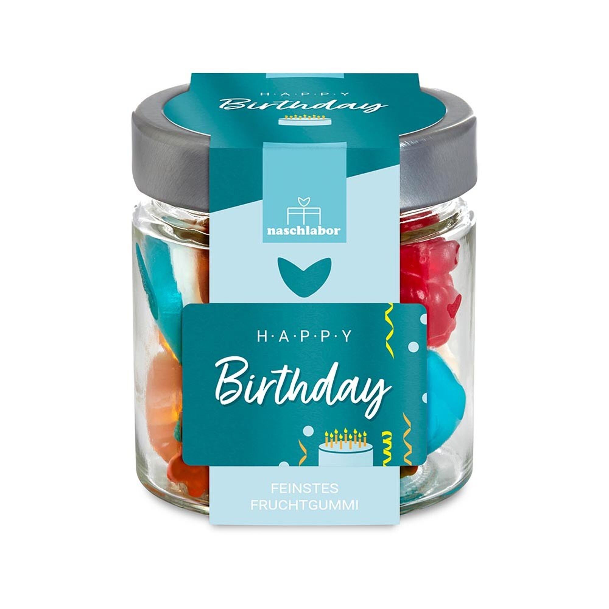 Naschlabor Fruchtgummi Happy Birthday Gummibärchen 120g
