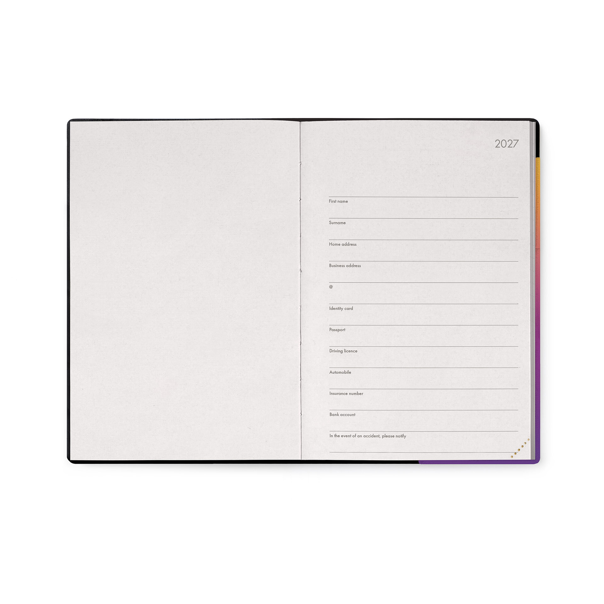 Legami Terminplaner 12 Monate mit Notizbuch M 2027 Sunset Vibes