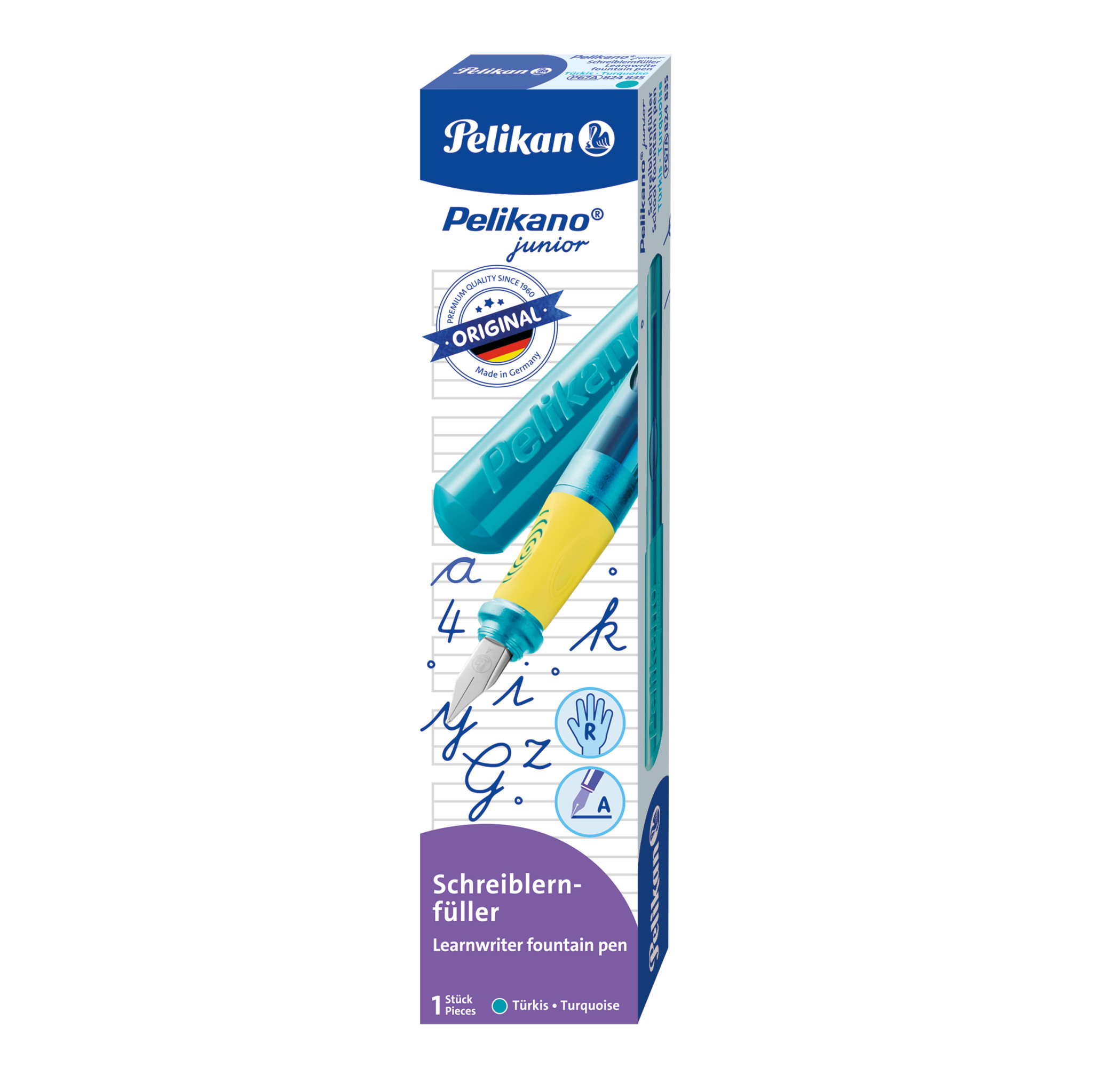 Pelikan Pelikano junior P67 Schreiblernfüller für Rechtshänder A Türkis
