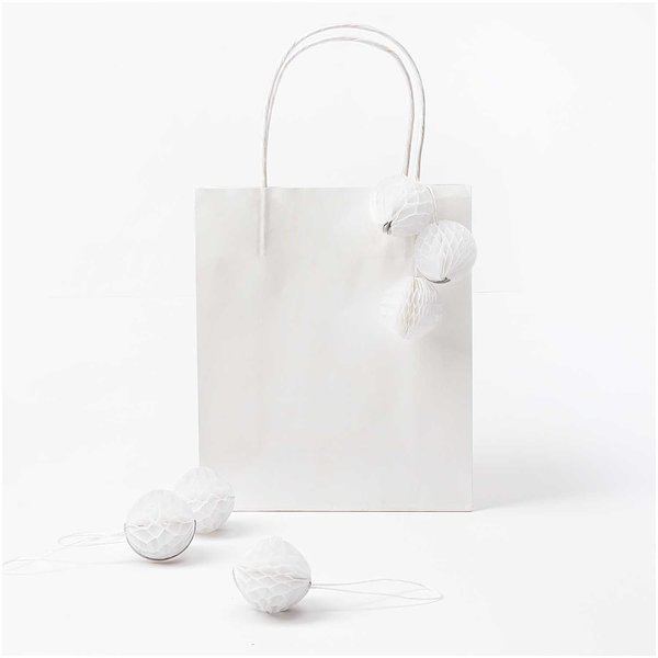 Rico Design Mini Wabenbälle 6 Stück Weiß