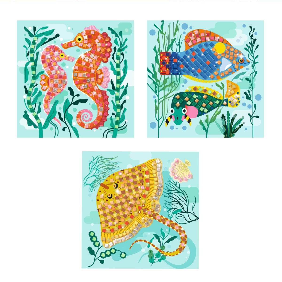 Djeco Mosaik Glitzer Karibik Bastelset Djeco Mosaik Glitzer Karibik Bastelset