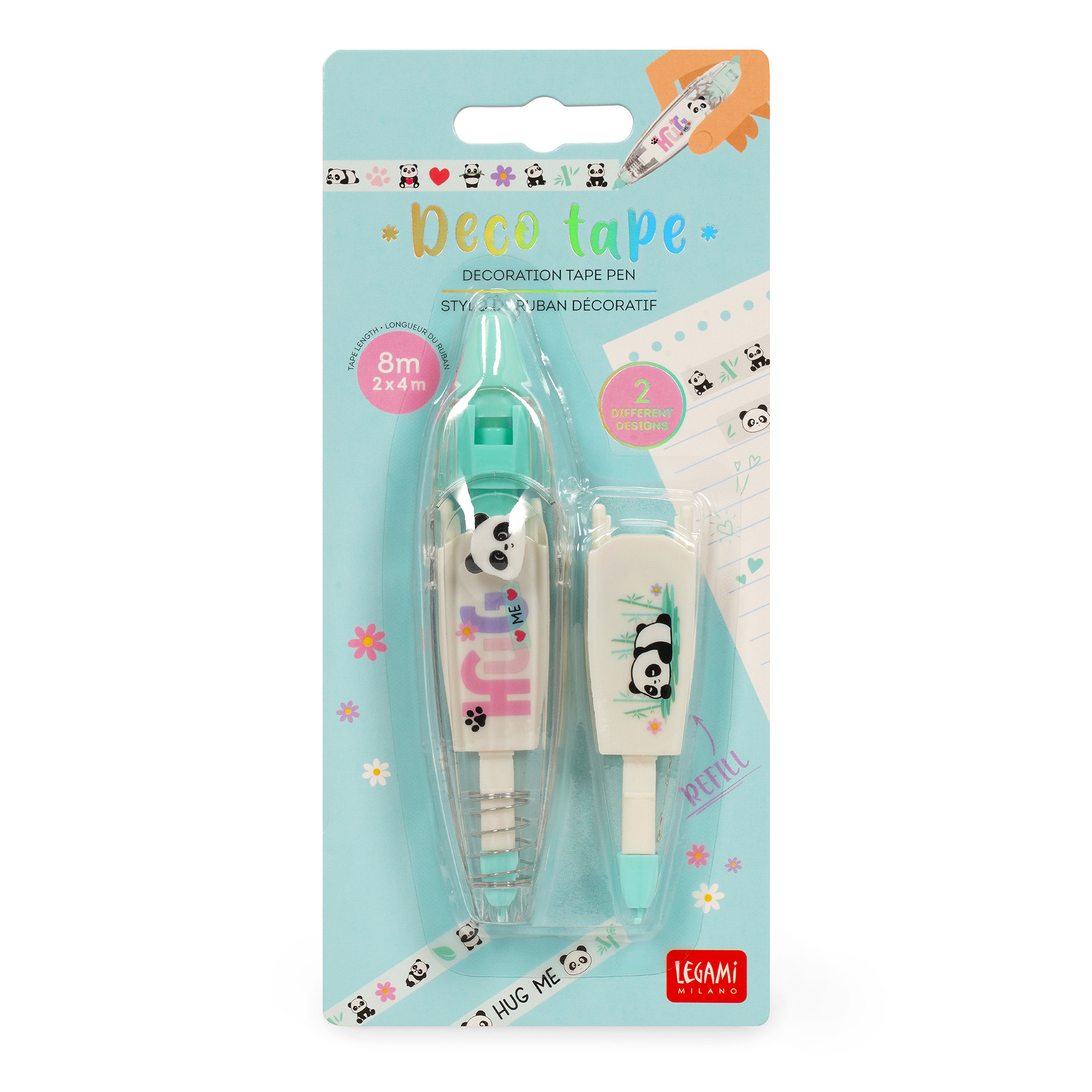 Legami Stift mit Dekoband Panda - Deco Tape Panda