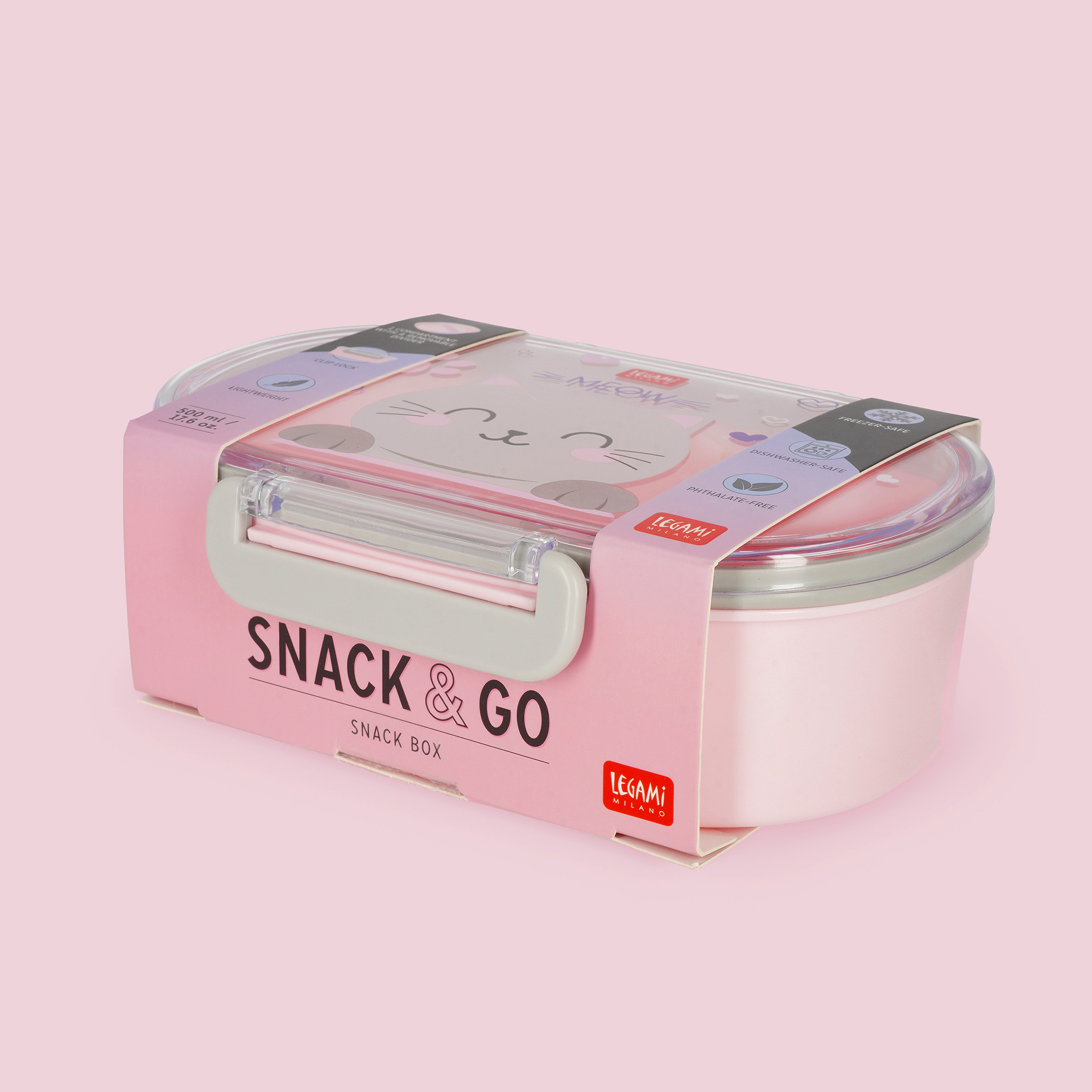 Legami Lunchbox Snackbox - Snack & Go - Kitty Katze