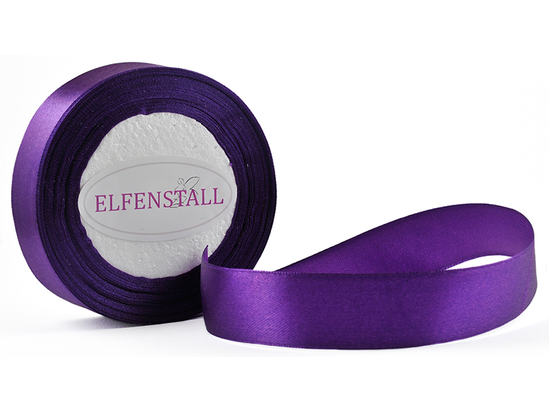 Elfenstall Satinband 25 mm, (ca. 22 Meter) in der Farbe lila
