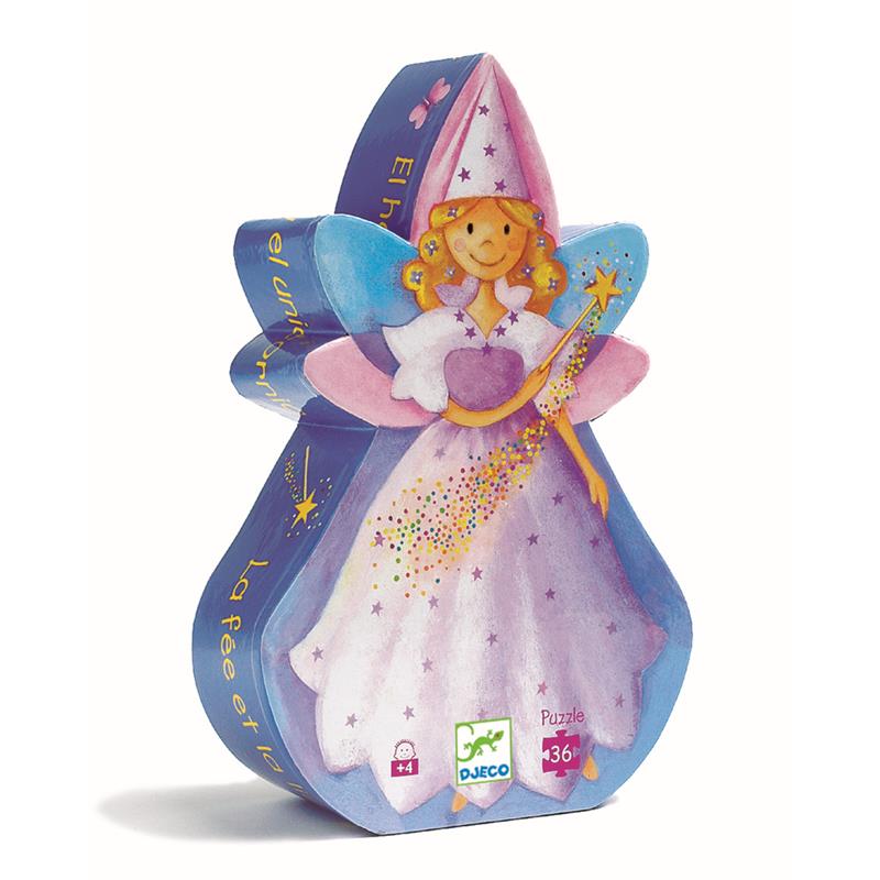 Djeco Kinder-Puzzle Die Fee und das Einhorn - 36 Teile