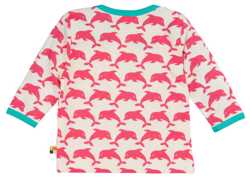 Loud + Proud Kinder Langarmshirt Delfin 2004 Coral 62/68