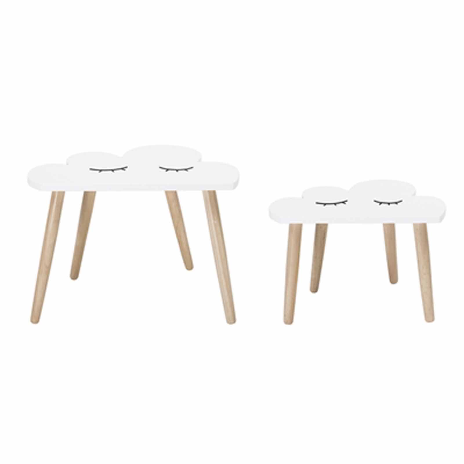 Bloomingville Kinder Tisch 2er-Set Wolke weiß