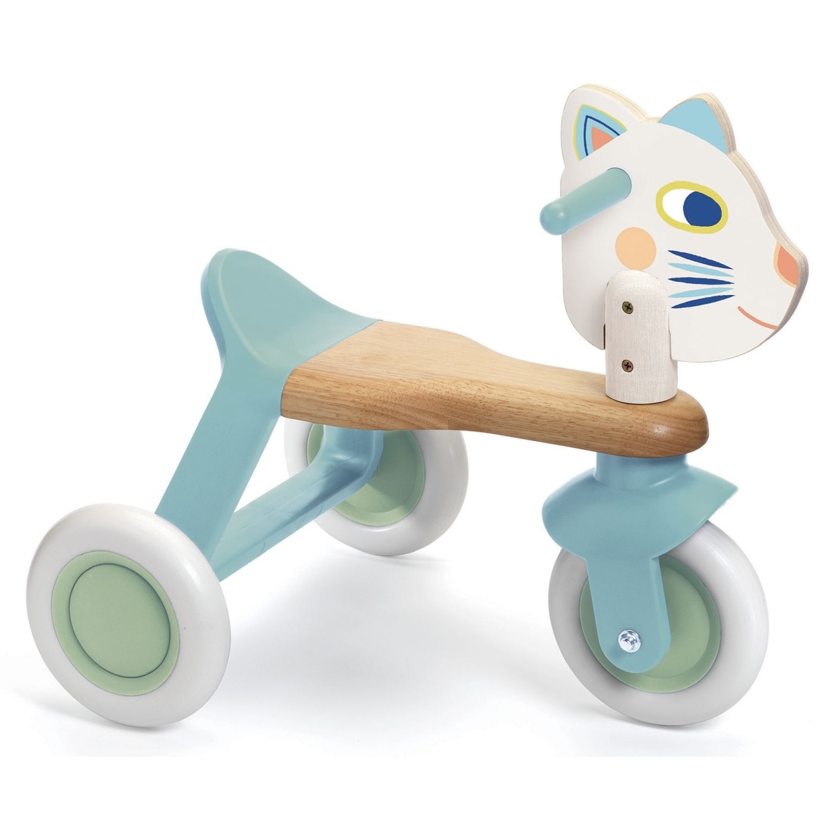 Djeco Rutscher Rutschfahrzeug Baby Scooti Katze weiss
