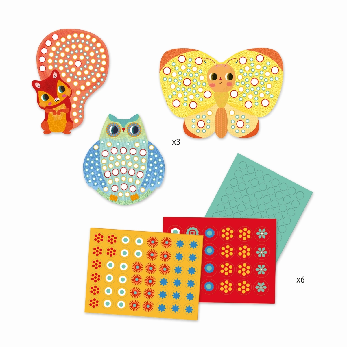 Djeco Mosaik Milfiori Waldtiere für Kinder 3-6 Jahren Djeco Mosaik Milfiori Waldtiere für Kinder 3-6 Jahren