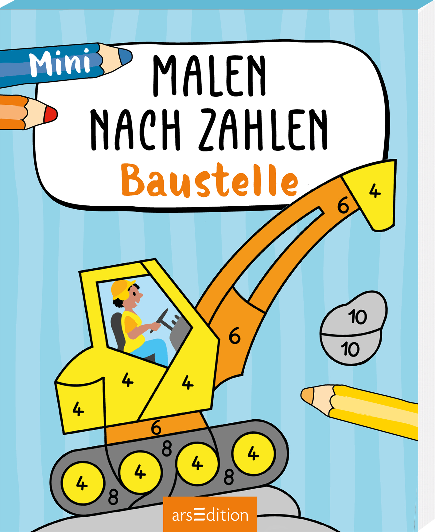 Mini Malen nach Zahlen Baustelle ab 5 Jahren