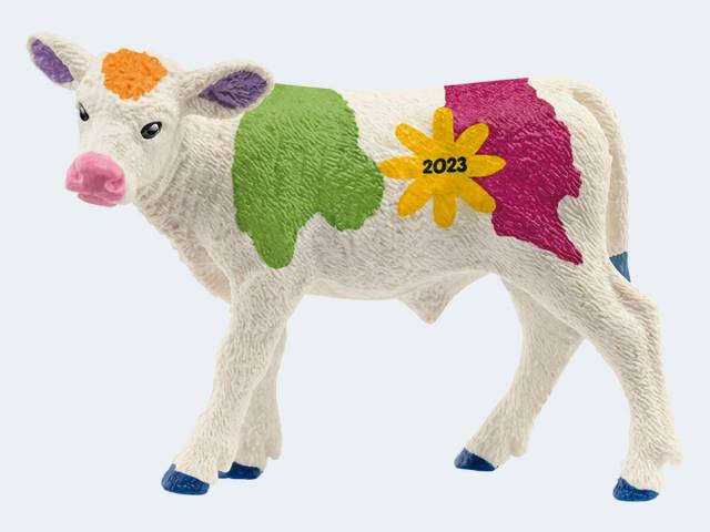 Schleich 72207 farbenfrohes Frühlingskalb Osterfigur