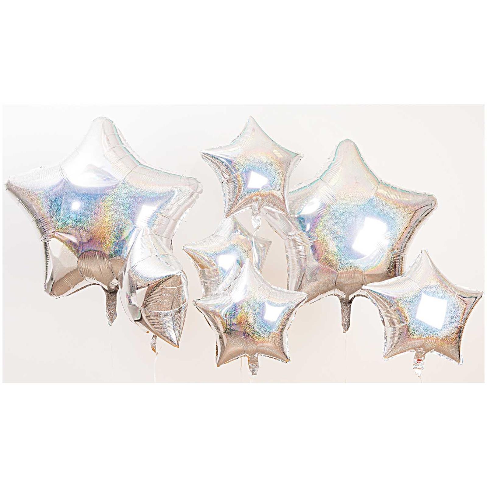 Rico Design Folienballon Glitzer Halographic Stern XL