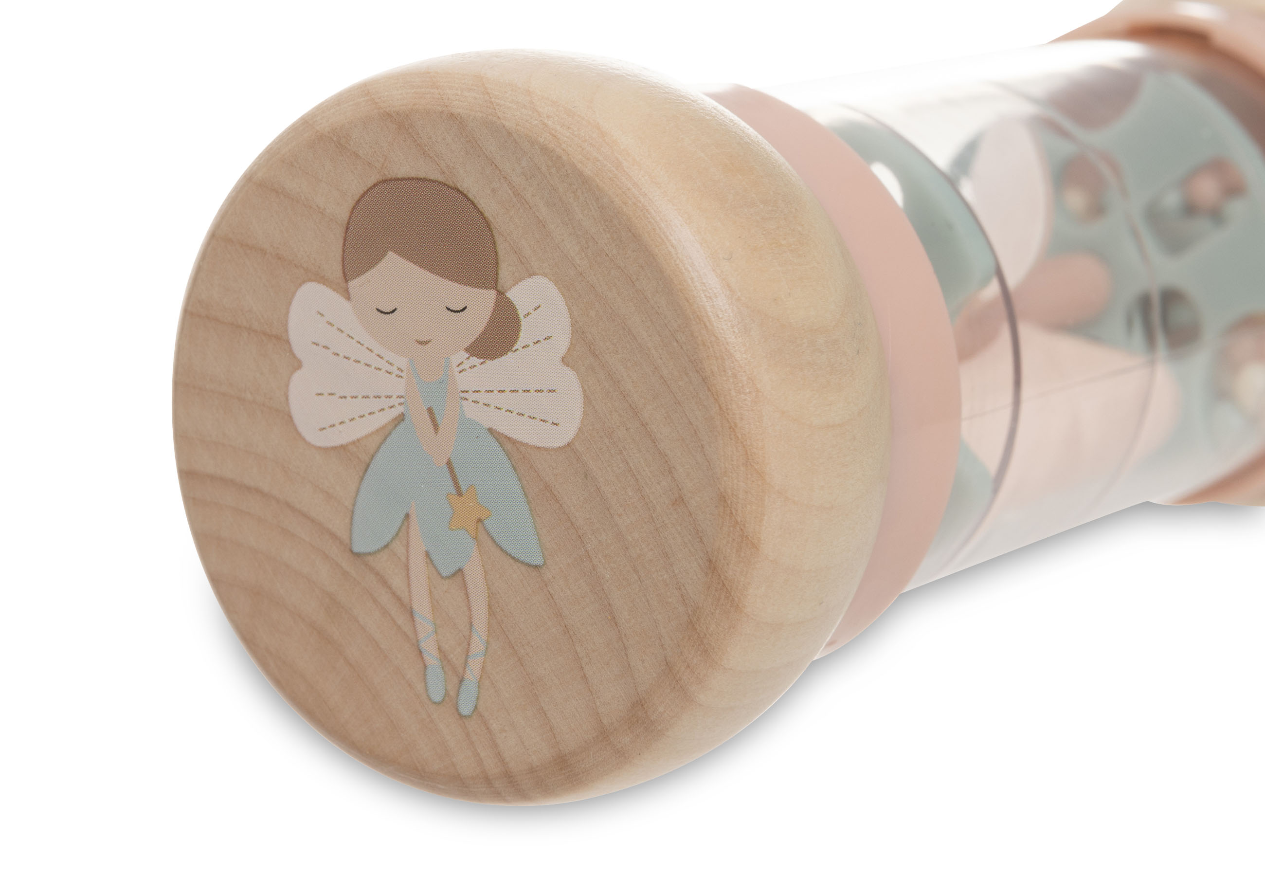 Jollein Regenmacher aus Holz Lovely Birds rosa
