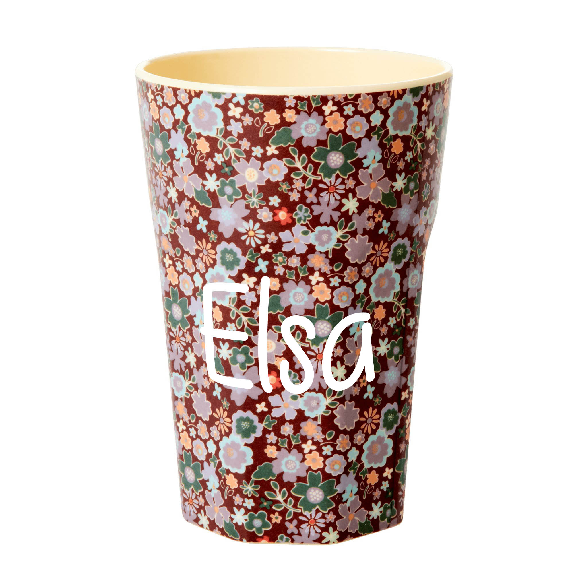 Elfenstall Rice Becher mit Wunsch-Namen personalisiert Large Fall Floral