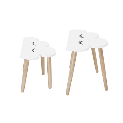 Bloomingville Kinder Tisch 2er-Set Wolke weiß