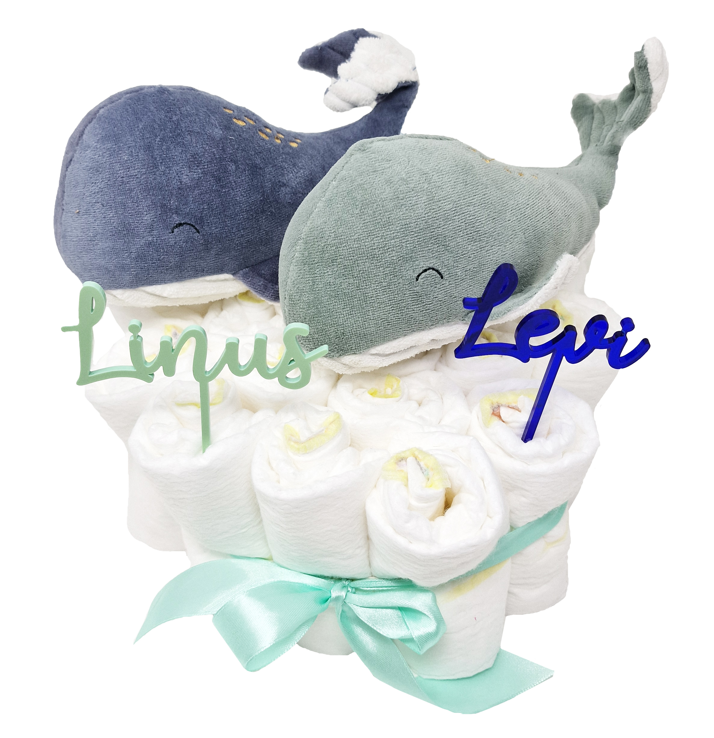 Elfenstall Windeltorte Pamperstorte Zwillingstorte Wal Elfenstall Windeltorte Pamperstorte Zwillingstorte Wal