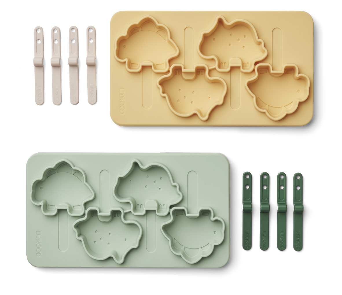 Liewood Eis Formen aus Silikon Manfred Dinos mint, 2er Set Liewood Eis Formen aus Silikon Manfred Dinos mint, 2er Set