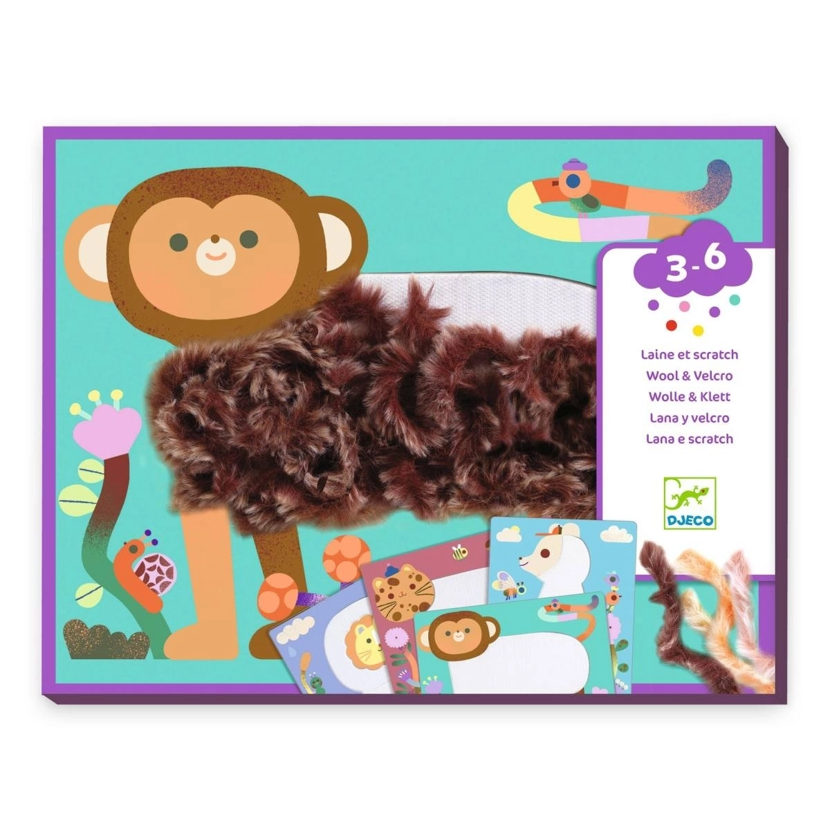 Djeco Bastelpackung Flauschige Freunde 3-6 Jahre