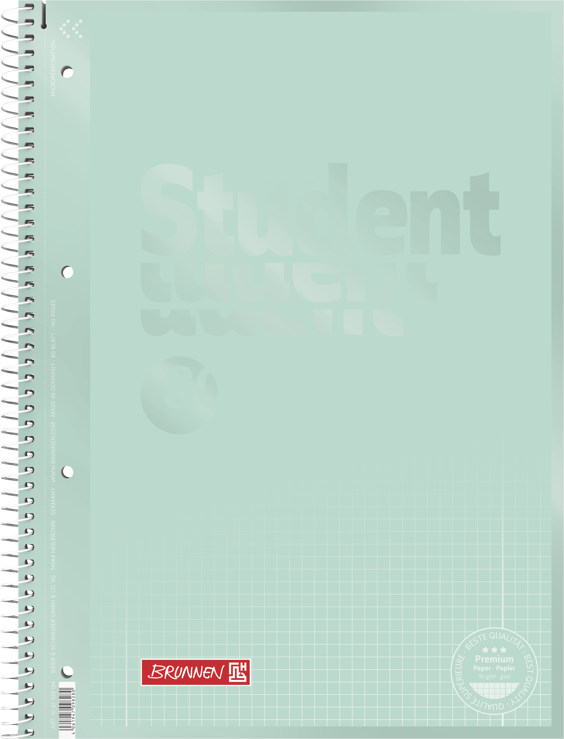 Brunnen College Block A4 Lineatur 27 liniert mit Doppelrand