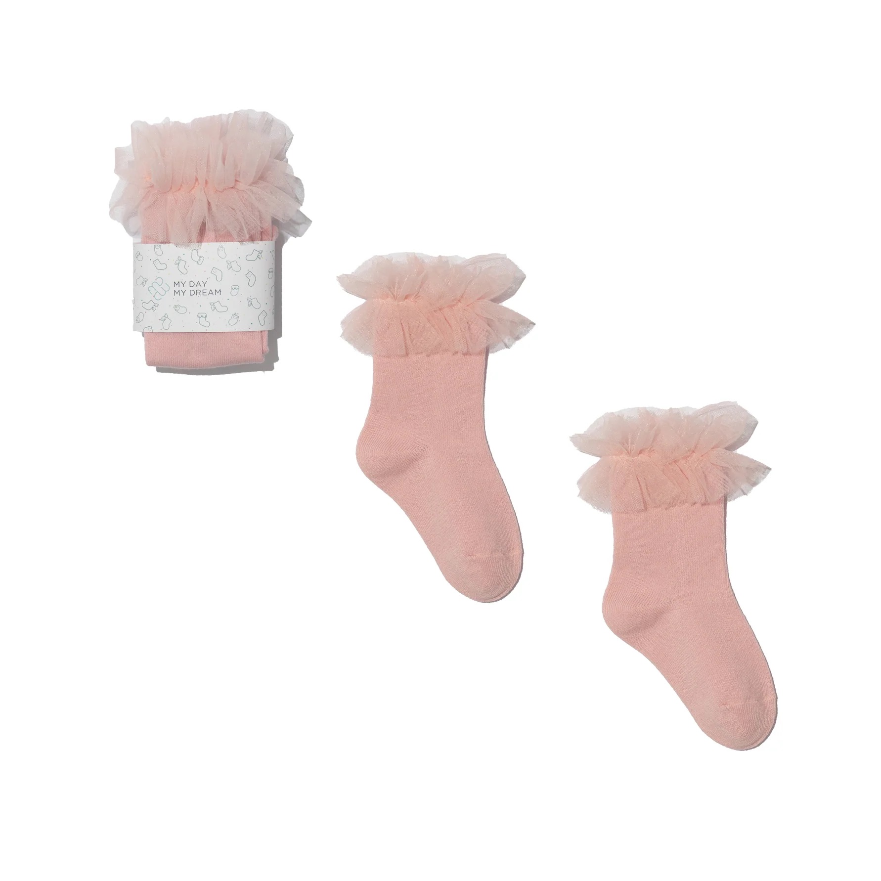 My Day My Dream Kindersocken Princess mit Spitzenrand Pink 5-7 Jahre