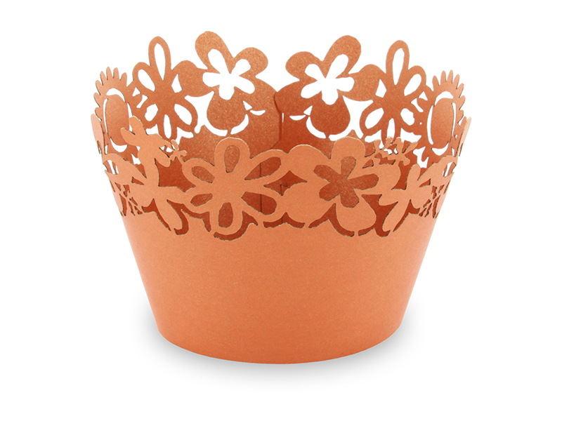 Elfenstall Muffin Zierumrandung 12 Stück Sonnenblumen Bronze