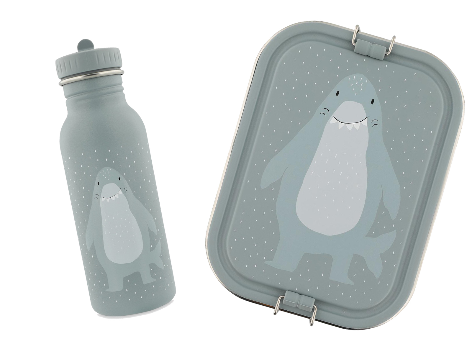 Trixie Baby Brotdose Trinkflasche Set Edelstahl Shark Hai Large