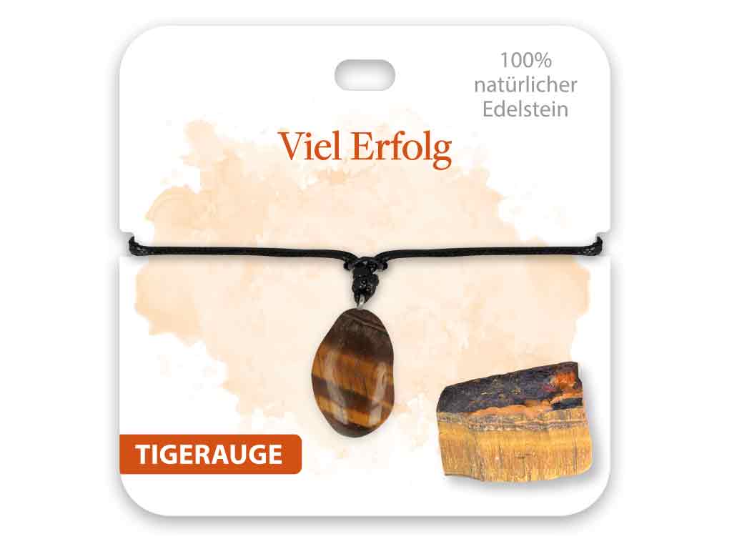 BB Klostermann Edelstein Kette Tigerauge Viel Erfolg