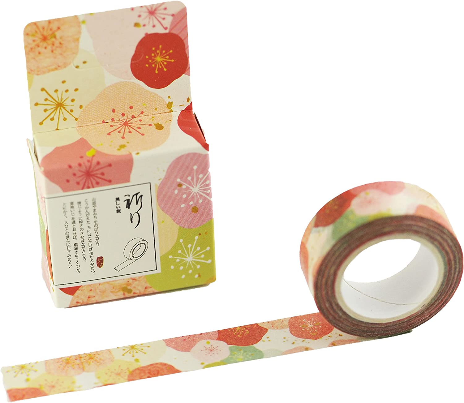 Elfenstall Washi Tape Motiv Klebeband zum Dekorieren Blume Apricot