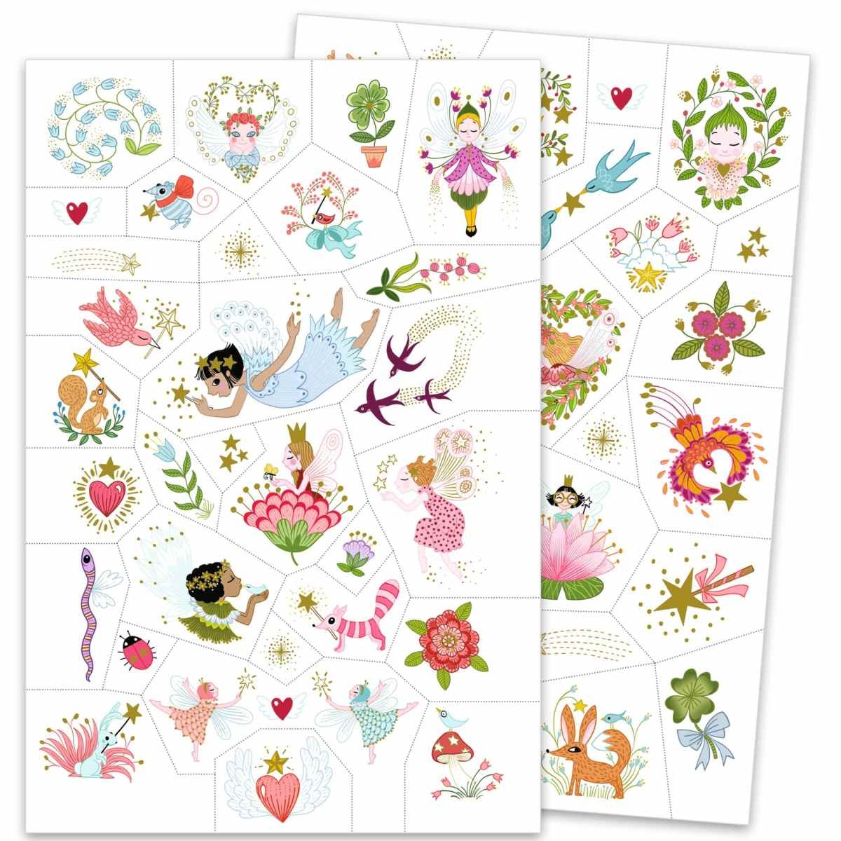 Djeco Kinder-Tattoos Motiv Feenfreunde
