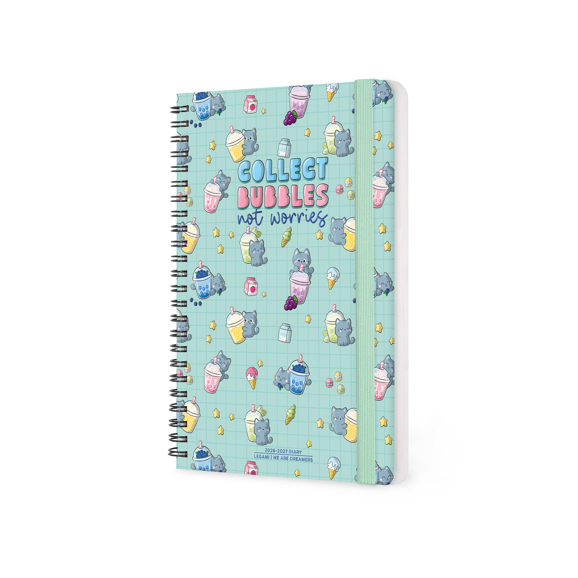 Legami Foto Wochenplaner Kalender 2026/2027 Medium Kitty Bubble Tea