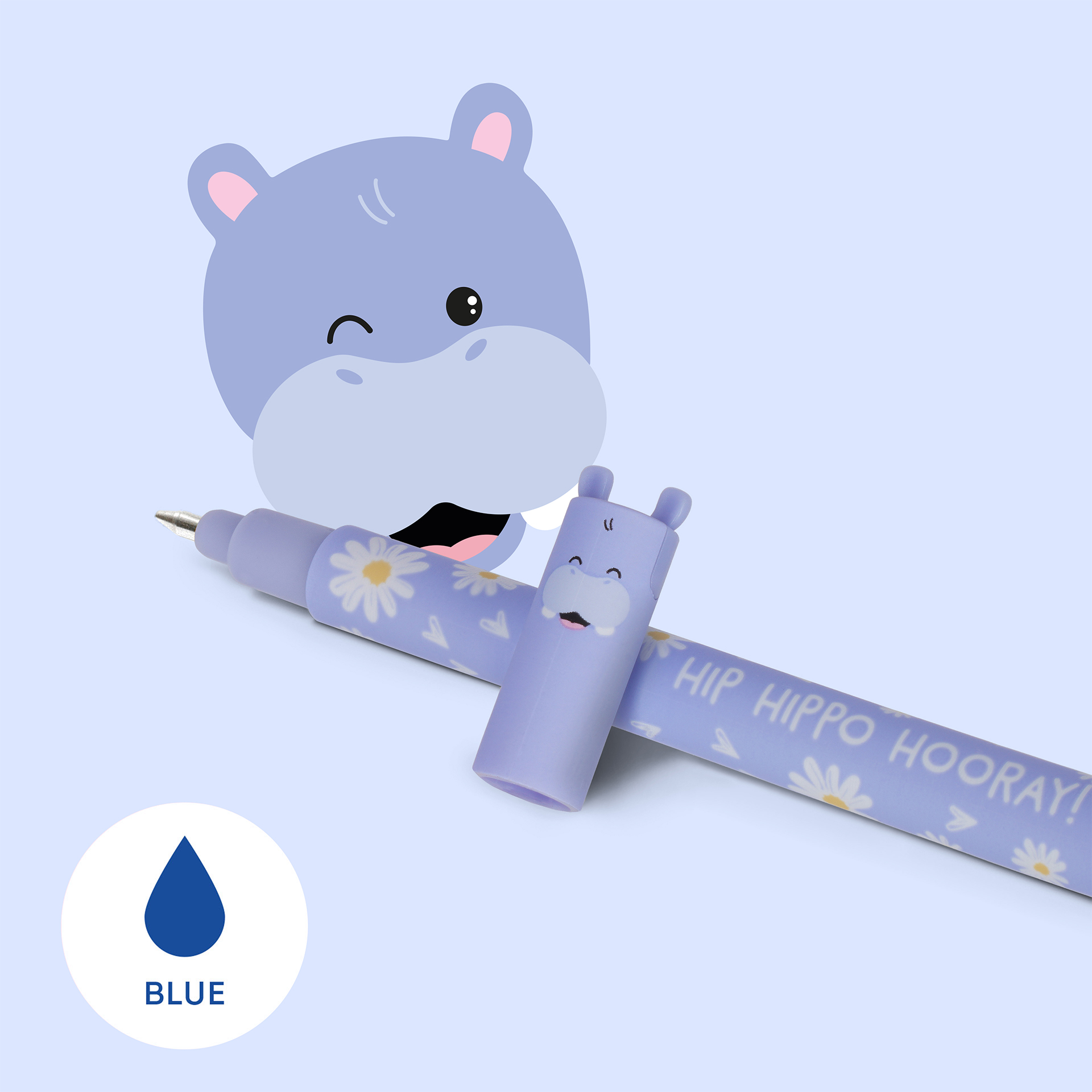 Legami Löschbarer Gelstift Gel Pen Hippo Nilpferd