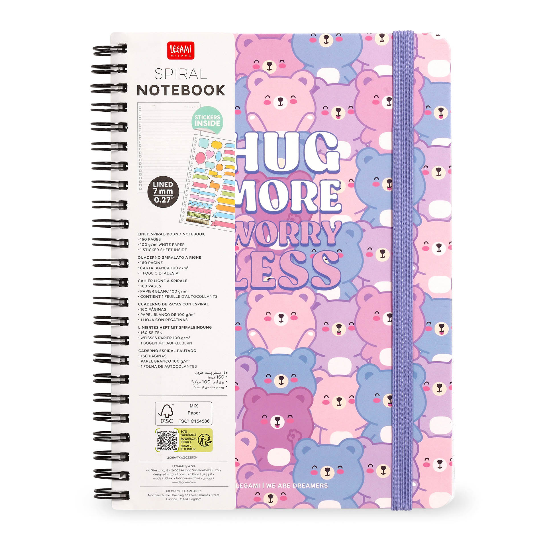 Legami Liniertes Notizbuch Maxi Spiralbindung Din A4 Teddy Bear Bär Legami Liniertes Notizbuch Maxi Spiralbindung Din A4 Teddy Bear Bär