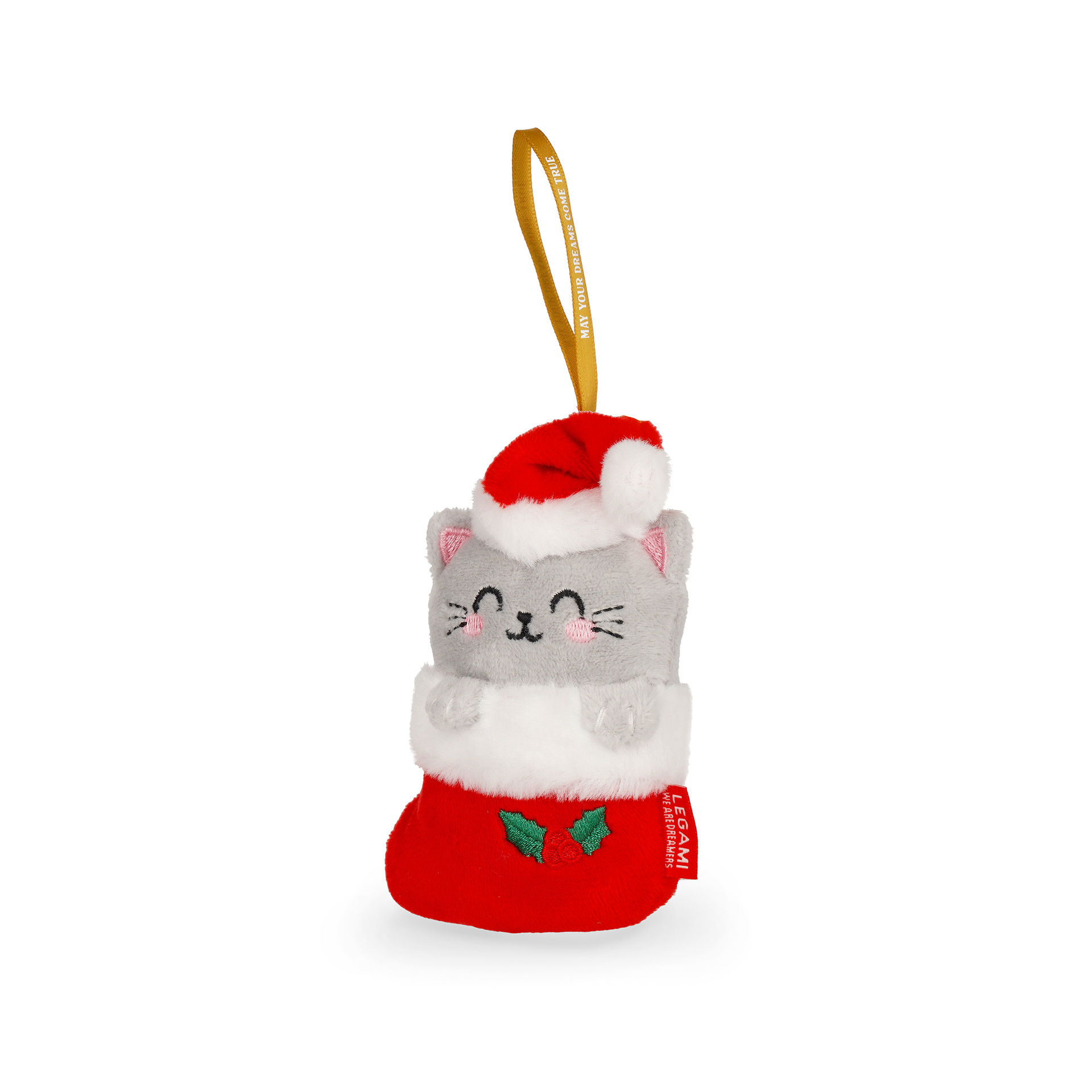 Legami Christbaumschmuck Ho-Ho-Hornament aus Plüsch Kitty Katze