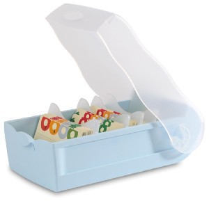 Croco Karteikartenbox für A8 Karteikarten Klar Pastellblau