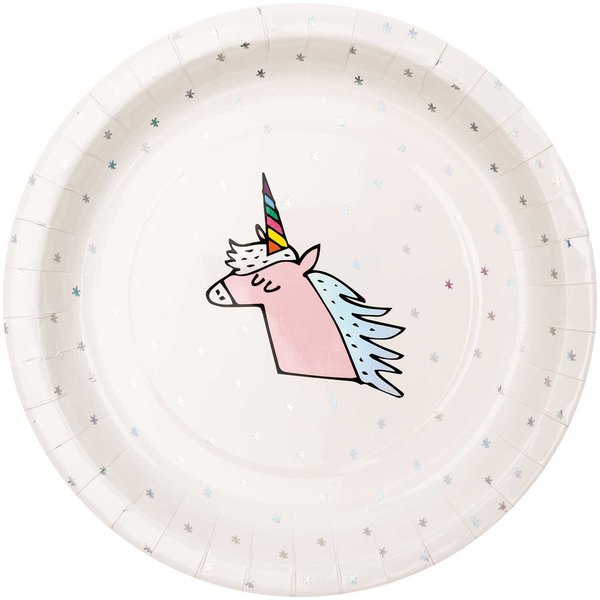 Rico Design YEY Let's Party Pappteller Einhorn 12 Stück 