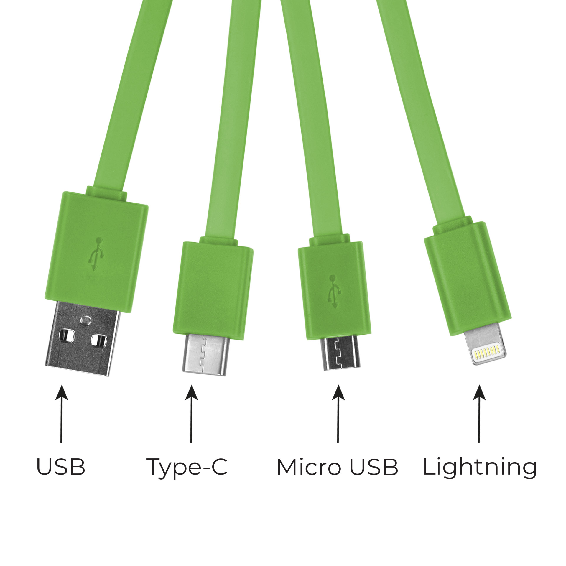 Legami 6-in-1-Ladekabel als Schlüsselanhänger Link Up Avocado