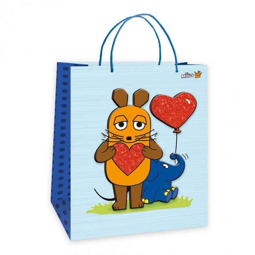 Geschenktasche Geschenktüte Medium Die Maus Herz