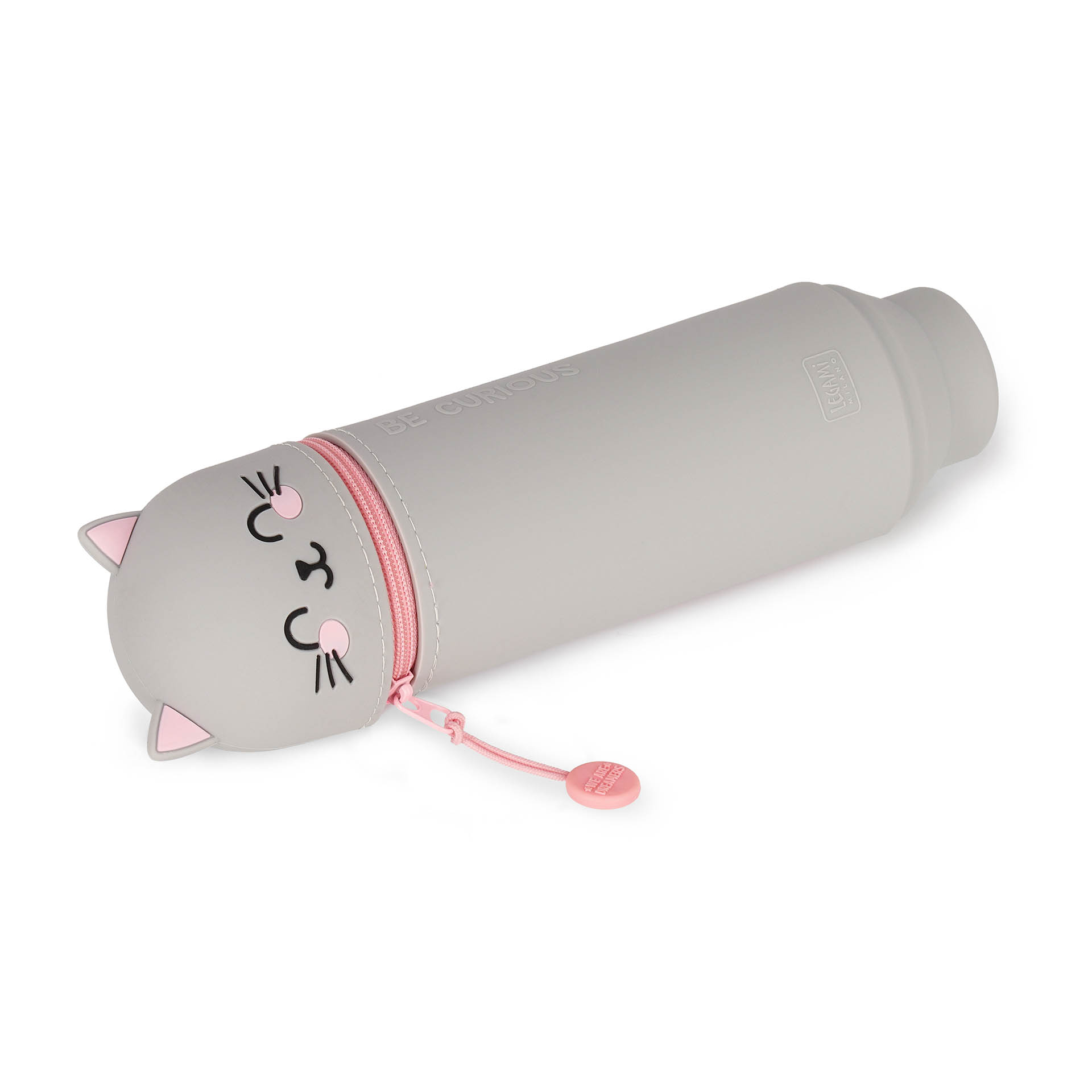 Legami 2 in 1 Federmäppchen aus Silikon Kawaii Kitty Katze