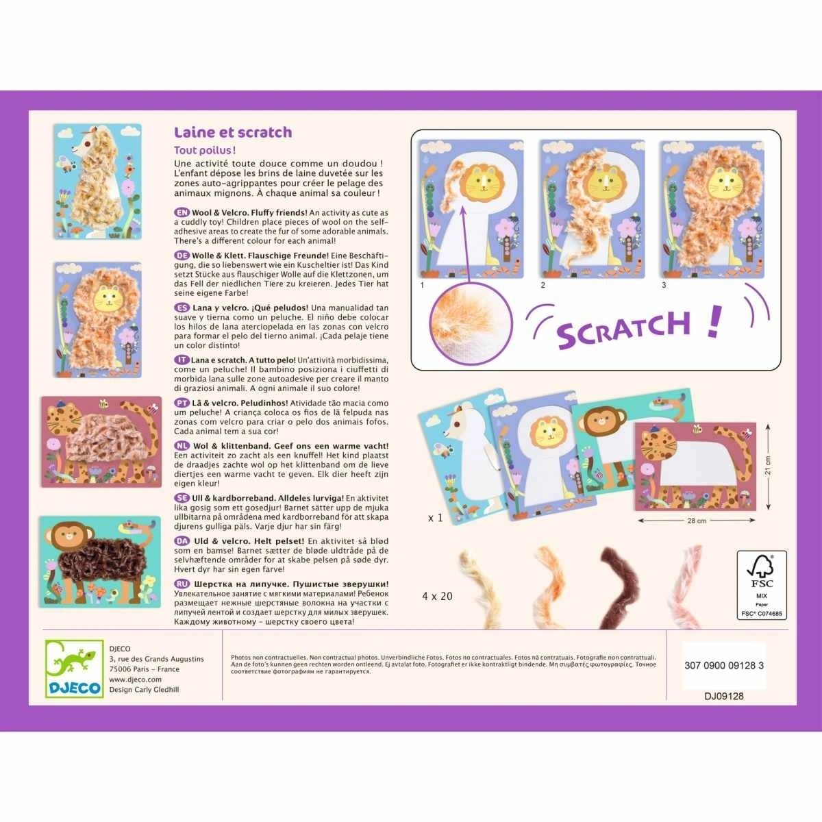 Djeco Bastelpackung Flauschige Freunde 3-6 Jahre
